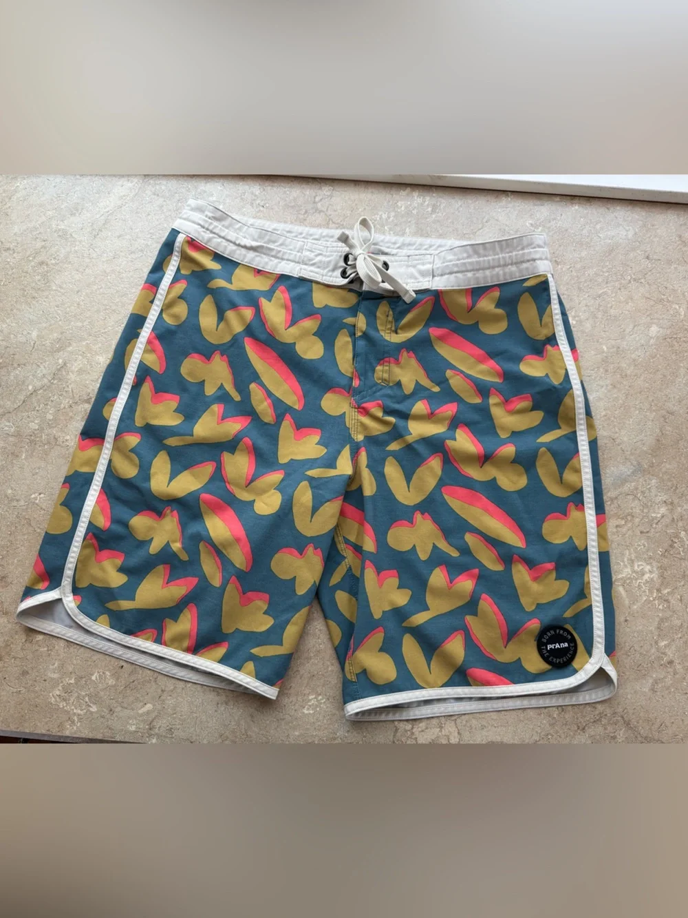Prana Vintage Boardshorts-Catalina Indo Disco, Size 30, Inseam 8